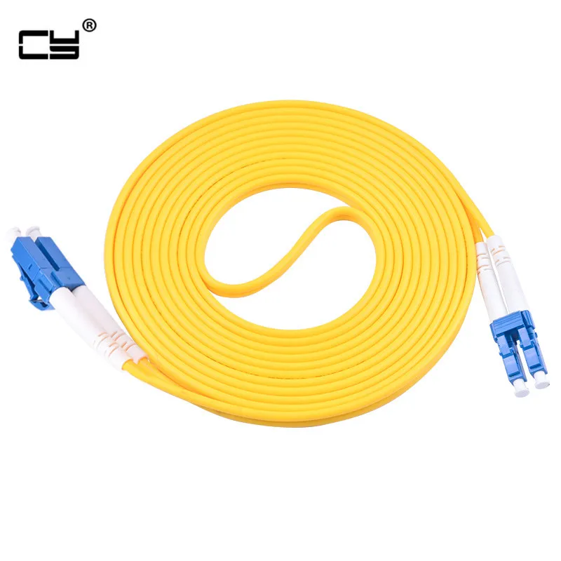 Podwójny LC do włókno LC Patch Cord kabel Jumper SM Duplex tryb pojedynczy światłowodowe dla sprzęt sieciowy 3FT 10FT 1m 3m 5m 10m 20m 30m 40M 50m