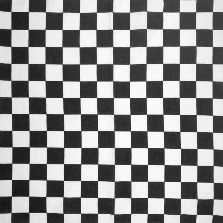 Grid Square Series-Bandana de algodón 100% para hombre y mujer, Bandana estilo Hip-Hop, Punk, envoltura para el cuello, banda para la muñeca,