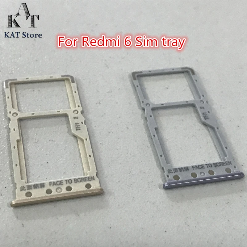 10 Piece For Redmi 5 5A 6 6A SIM Card Tray Micro SD Card Holder for Redmi 5 5A 6 6A With Eject Pin Needle Tool Replacement Parts