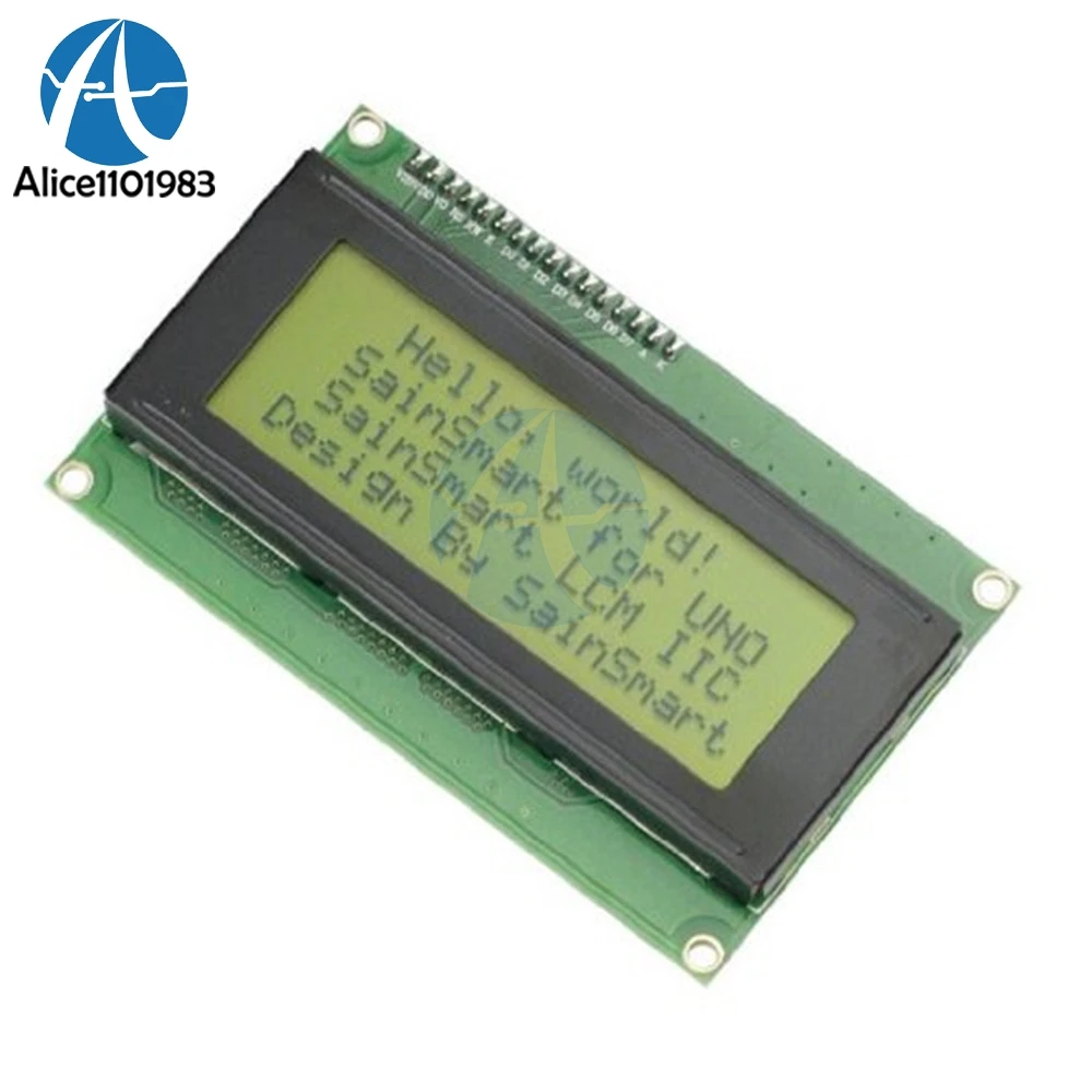Nieuwe 2004 204 20X4 Karakter Low-Power Lcd Display Module Interfacen Met Mcu Geel Backlight