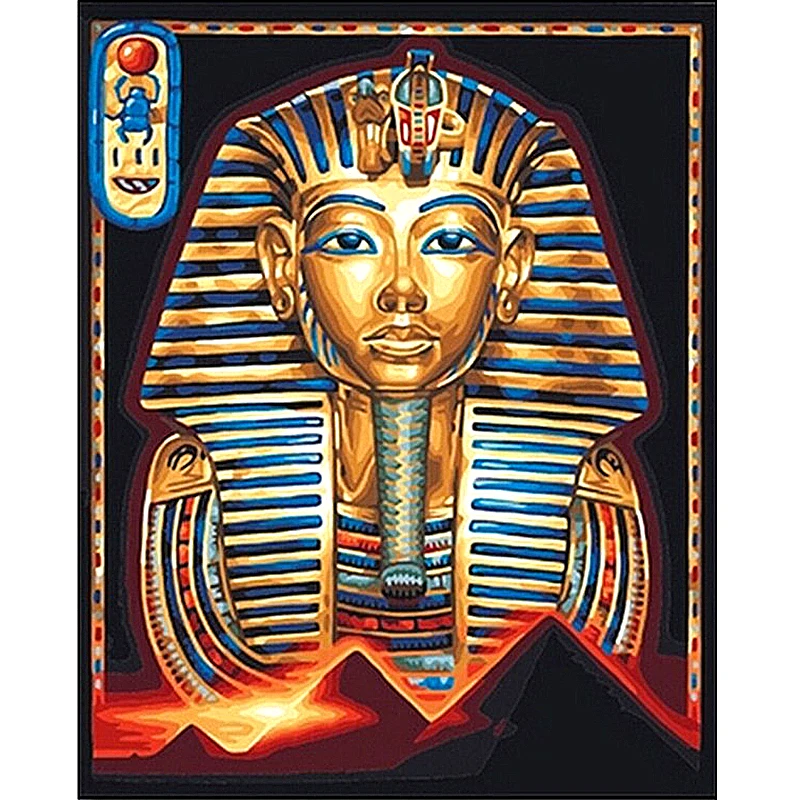 

Full Square/round Diamond 5D DIY Diamond Painting "Egyptian Pharaoh" 3D Embroidery Cross Stitch Mosaic Painting Decor WG116