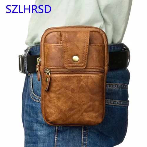 Double zipper multifunction purse,Waist bag Belt Clip Leather Flip Case for Caterpillar Cat S61 Cat S31 S41 S60 S40 S30 S50