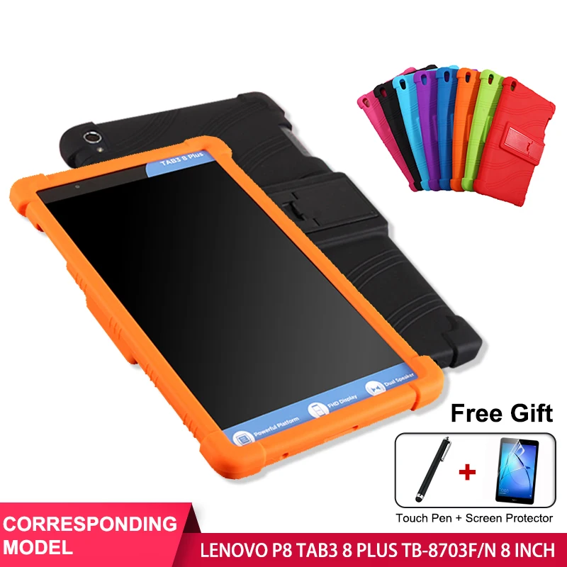 SZOXBY For Lenovo Protective Cover TAB3 8 PLUS 8 Inch Protective Silicone Drop-Proof Shell TB-8703F/N Protective Washable Shell