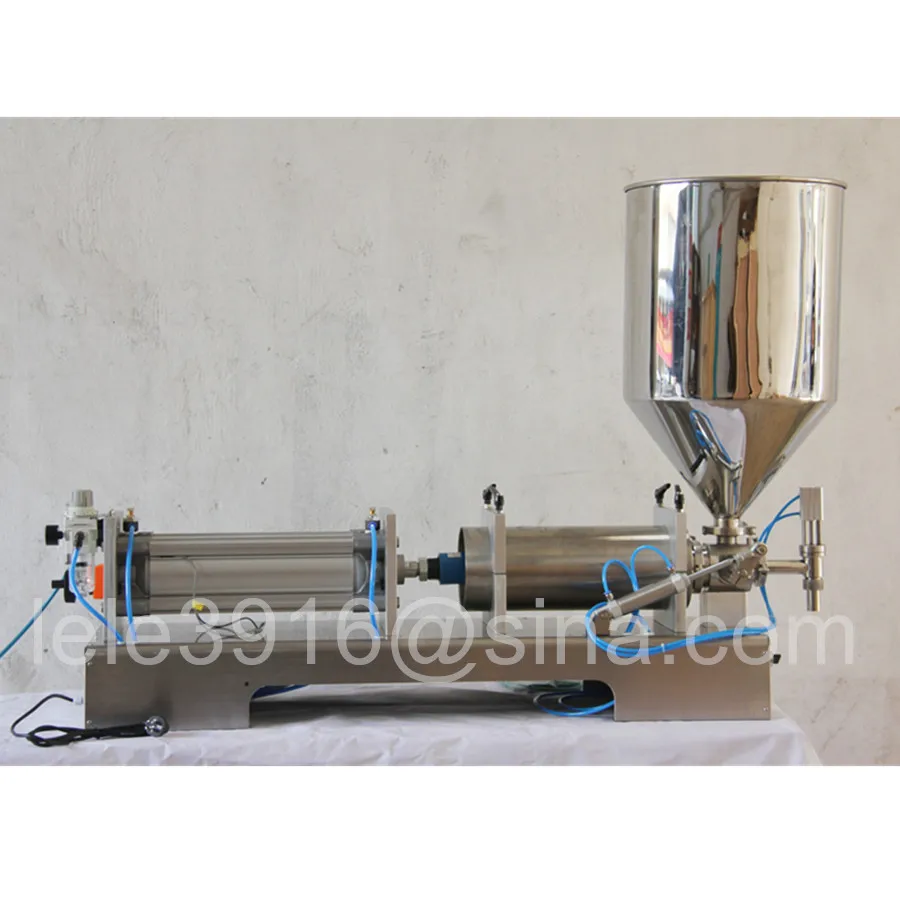 G1WGD5000 شبه التلقائي لصق و السائل ملء آلة ، التجميل معجون مكبس ملء آلة (1000-5000 ملليلتر) مع هوبر