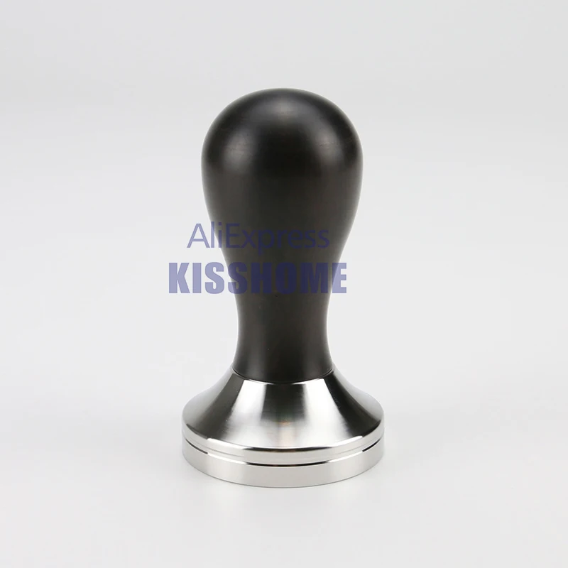 Coffee Tamper 41mm 49mm 51mm 53mm 57.5mm 58.35mm Wooden Handle Stainless Steel Delonghi Breville Barista Espresso Accessories