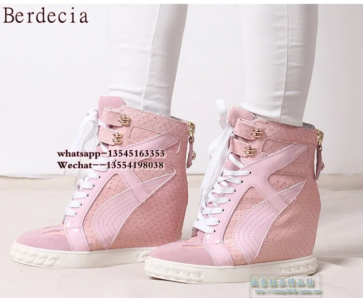 Newest 2020 women casual shoes buckle strap hollow out wedges height increased shoes hot selling patchwork flock shoes women