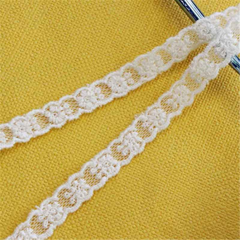 

Lace Trim 30 yard Ivory Rayon Mesh Embroidered Tapes Lace Fabric Ribbon for Clothes 1cm 0.3" wide T0077QL4K83