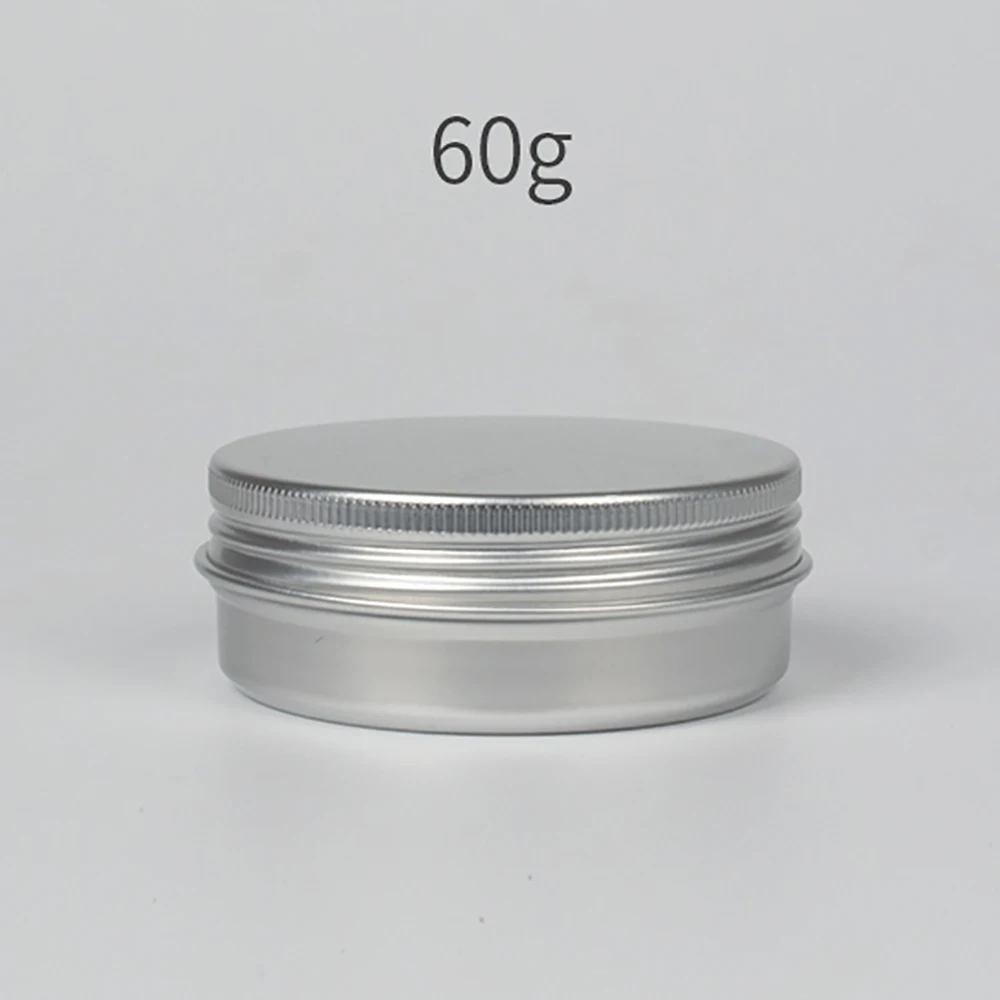

60ml primary color cosmetic aluminum container cream jar with screw lid