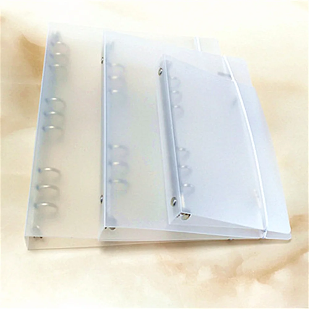 A5/A6/B5 Transparent Loose Leaf Ring Binder Weekly Planner Diary Notebook Cover