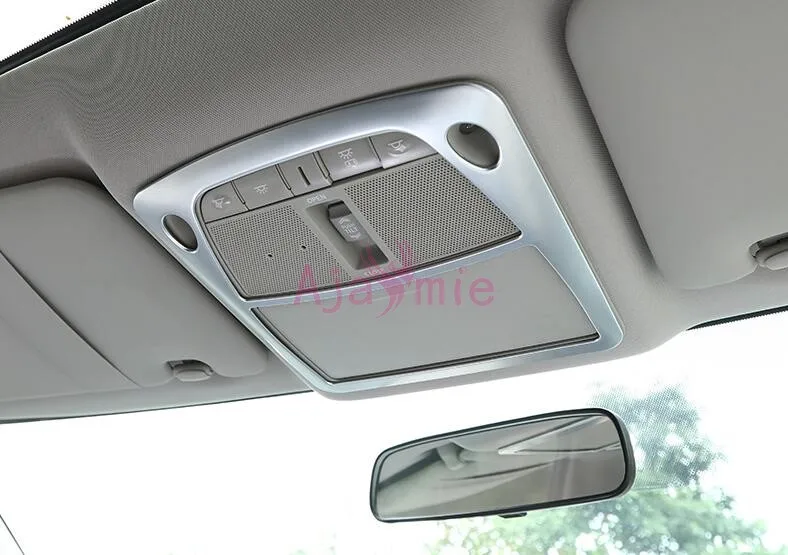 2014-2017 Interior Reader Lamp Cover Light Overlay Matte Silver Color 1 Pcs Chrome Car Styling For Nissan X-trail Accessories