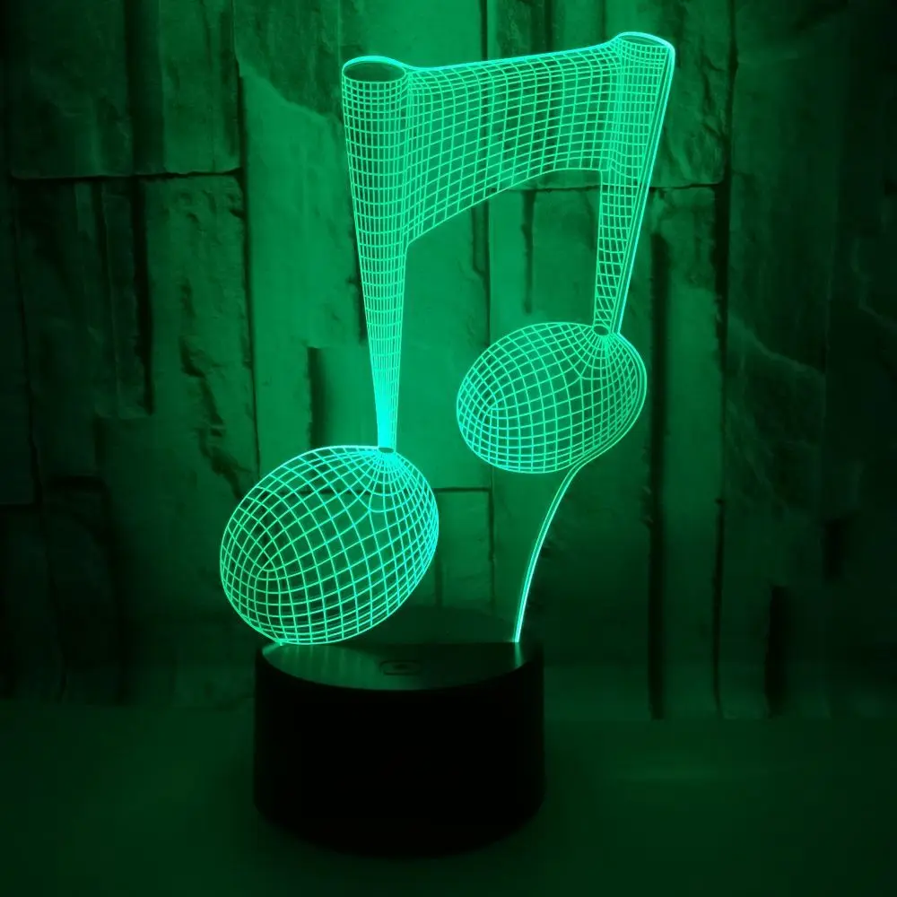 

Note 3d Night Desk Lamp Seven color Visual Touch Control Illusion Creative Gift Lighting Table Lamp Factory wholesale Deco Lamps