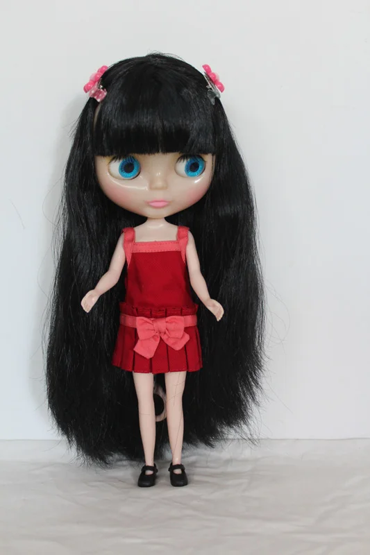 

Free Shipping Transparent RBL-200T DIY Nude Blyth doll birthday gift for girl 4 colour big eyes with beautiful Hair cute toy