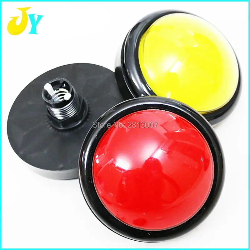 100mm 10cm 5 colors Jumbo Dome Illuminated Arcade DJ Push Button Switch Machine Pressure Controler Switches