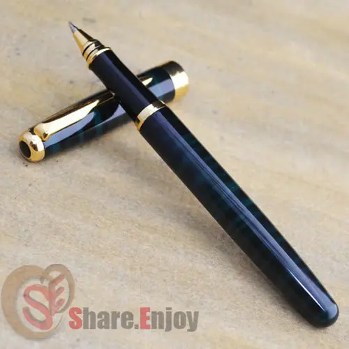 ROLLER BALL PEN BAOER 388 ELEGANT GREEN GRAIN AND GOLDEN ARROW CLIP