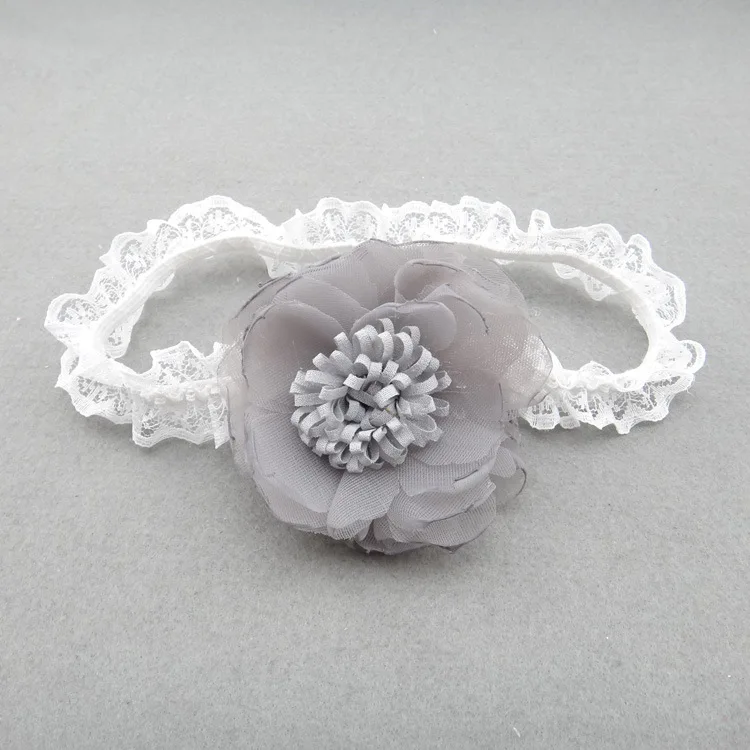 Dog decoration supplies Sweet brushed silk flower headband collar