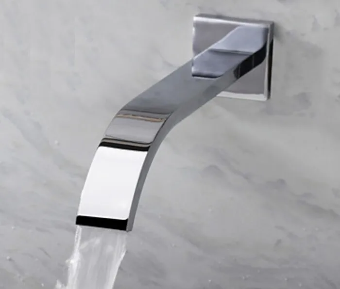 Plan-Bec de douche mural en laiton massif chromé ou noir, en cuivre SA033