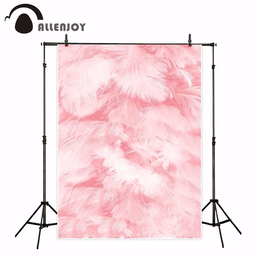 Allenjoy photography backdrops Pink feathers background Soft newborn background professional photography studio funds vinyl