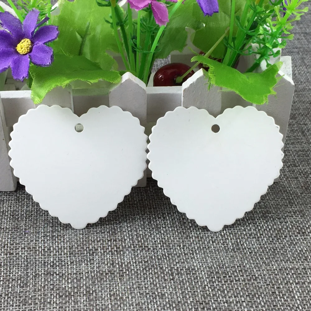 600pcs Blank Heart Shape Gift Tags Vintage Gift Tags Wedding Party Favor Gift Cards Paper Crafts 6x6.5cm