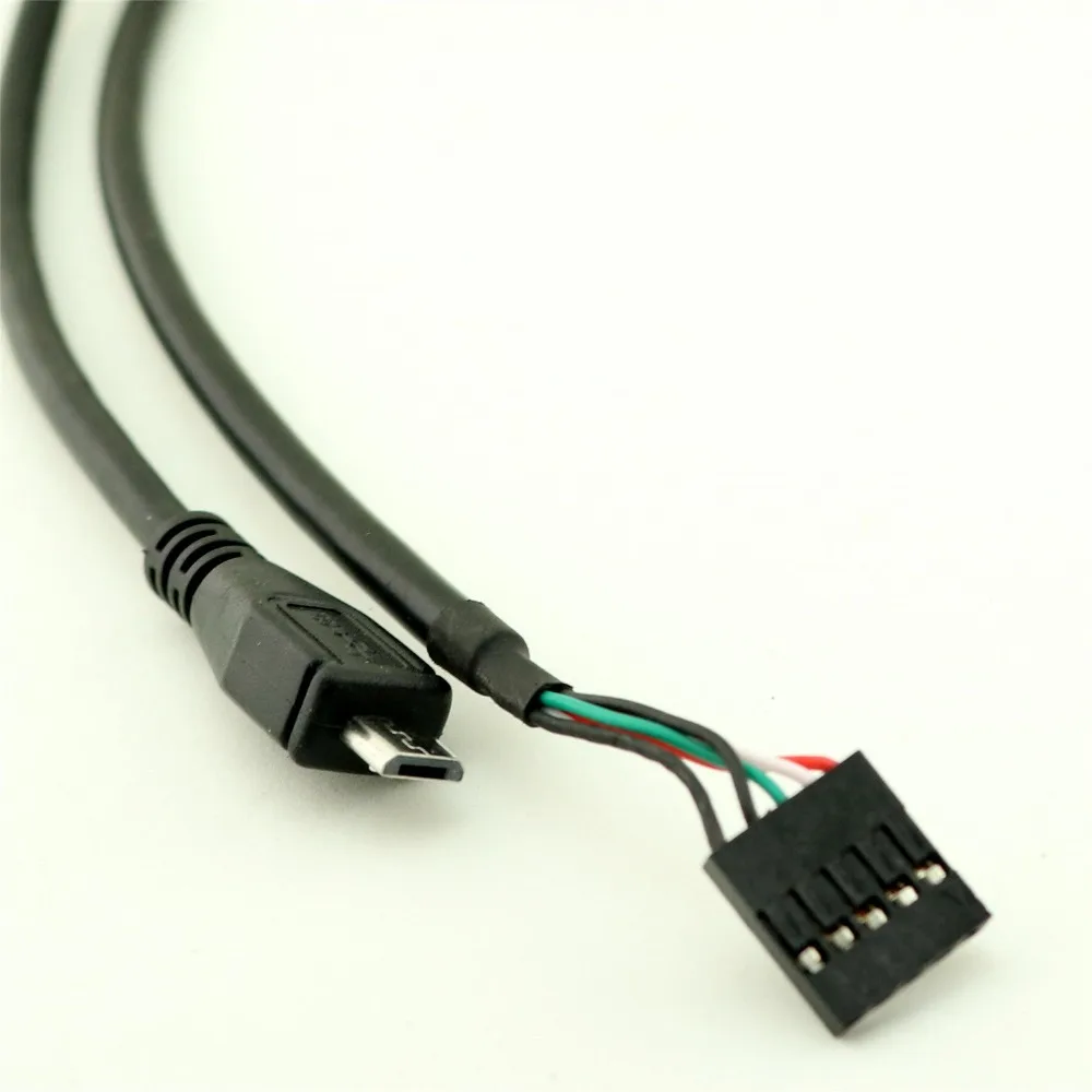 1pcs 50cm Micro USB 5Pin Male to Dupont 5 Pin Female Header Motherboard Adapter Cable