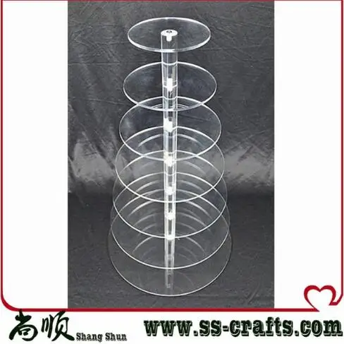 

Free Shiping 7 tier 12cm acrylic cake stands cupcake stands stand For Decoration wedding