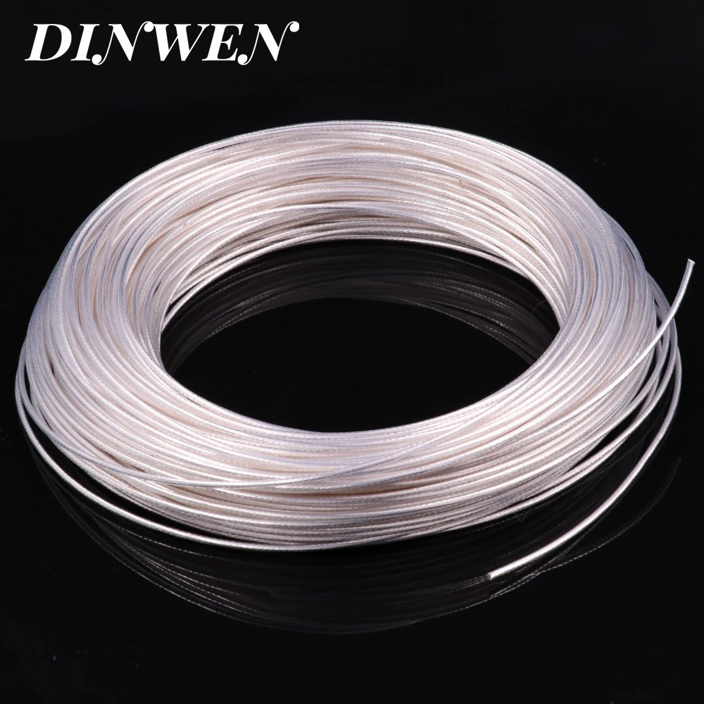 0.12MM2-6.0MM2 High Purity Silver Plated OCC PTFE Wire Copper Cable For Hifi Audio DIY Amplifier Speaker Headphone AWG26-AWG9