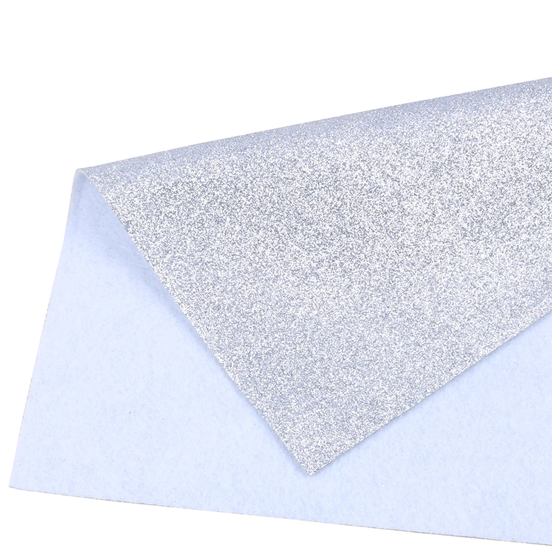 Nanchuang 1.2mm Thickness Soft Glitter Non Woven Polyester Felt For DIY Handmade Home Decoration Sewing Dolls Material 21X30cm