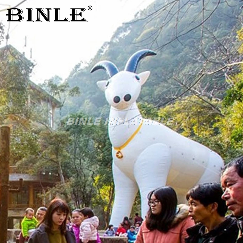 Custom made advertising large replica inflatable ram model white inflatable goat sheep for sale