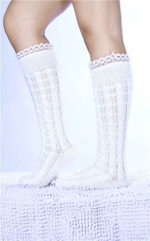 Women Twist Lace openwork stockings Knitted Toppers Boot Crochet booty Gaiters 15pairs/lot #3874