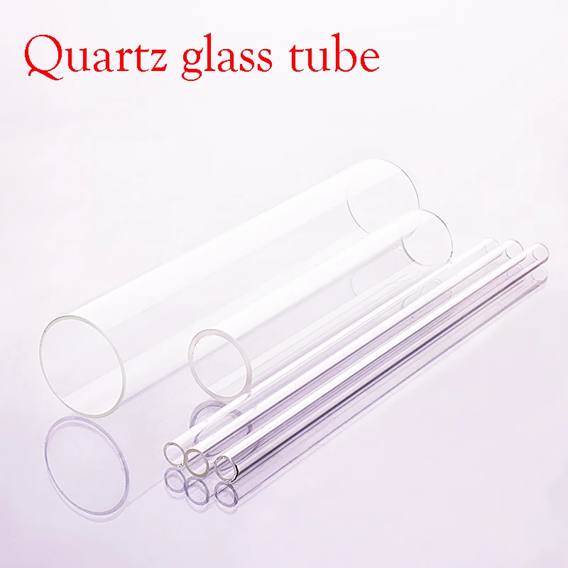 Tube en verre de quartz, diamètre extérieur 25mm, 1 pièce Tube en verre résistant aux hautes températures, 1.5mm/2mm, longueur 200mm/250mm/300mm