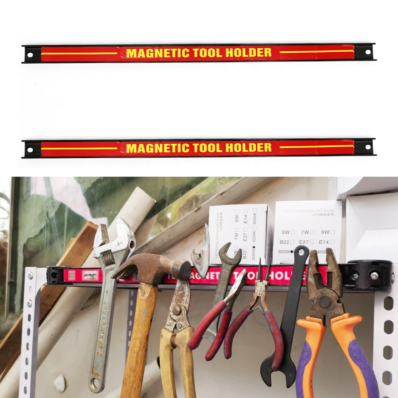 

14" 18" 24" inch Magnetic Tool Holder Bar Organizer Storage Rack Knife Wrench Pliers hand Tool Storage