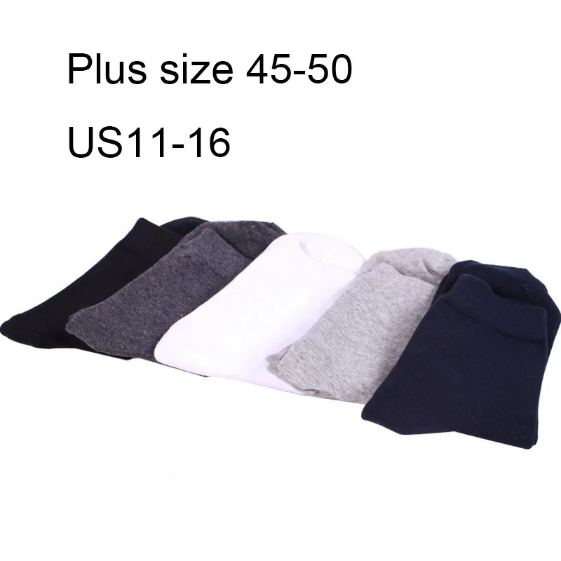 Fcare 10PCS=5 pairs 46, 47, 48 big cotton plus size socks large big size heren sokken grote maat dress business socks