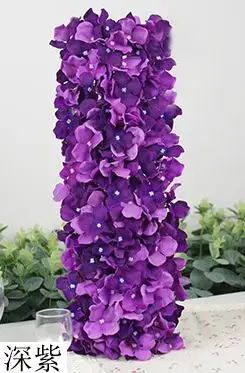 

SPR 10pcs/lot 2015 New hydrangea floral arrangements row silk wedding road lead flower route guide corners pavilion flowers