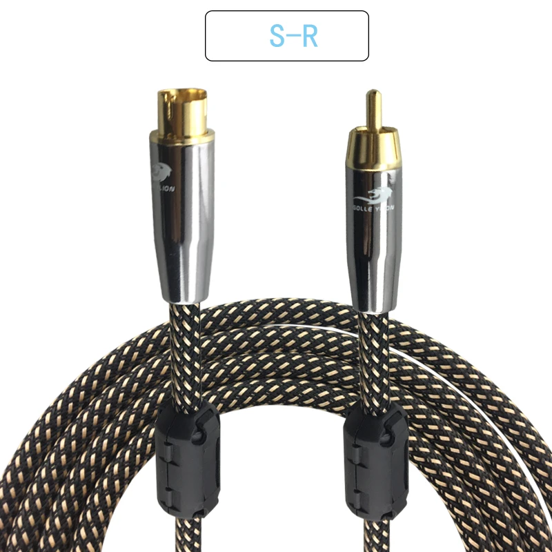 RCA S-Video 4ขาสายวิดีโอชาย75-5กล้อง Video Interconnect สาย OFC 1M 2M 3M 5 M