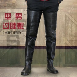 Custom goods Men's High Boots Men's Pole Dance Over the Knee Boots Knights' Boots Boots Leather Boots Show Men's Boots