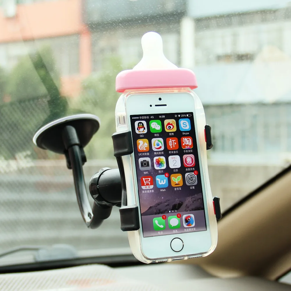 110mm Strong Car Phone Holder Flexible Tube 360 Rotatable Car Phone Holder Windshield Dashboard Car Holder Stand Mount Display