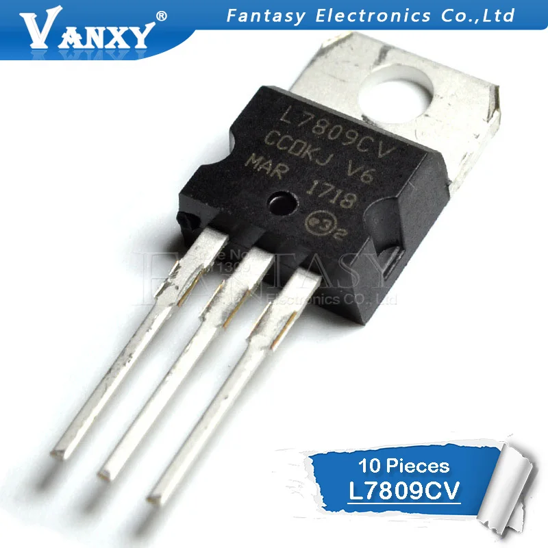 L7809CV TO220 L7809 TO-220 7809 LM7809 MC7809 7808CV, 10 pièces, nouveau et original IC