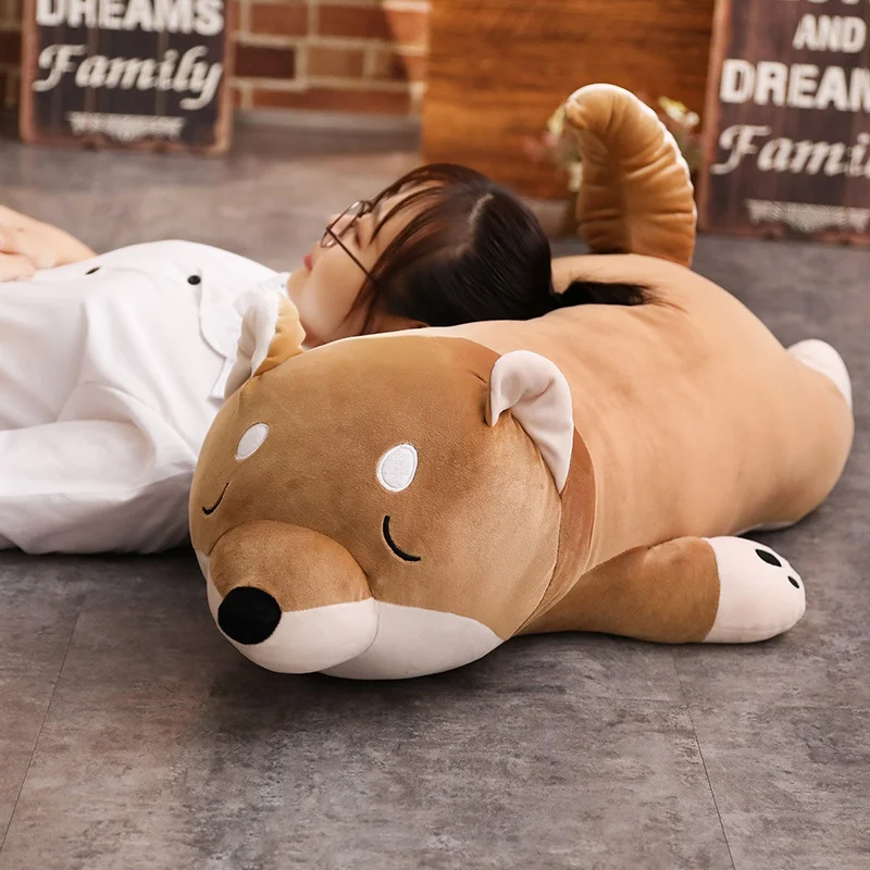 Kawaii Shiba Inu Plush Toy Doll Big Soft Animal Dog  Cushion Sleeping for Children Adults Gift Deco 35inch 90cm