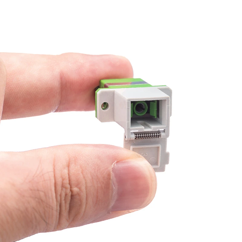 200 pcs SIM Card e Adattatori con otturatore SC APC Fibra ftth sc accoppiatore verde SM connettore senza flangia open polvere di scatto Evitare laser ELINK