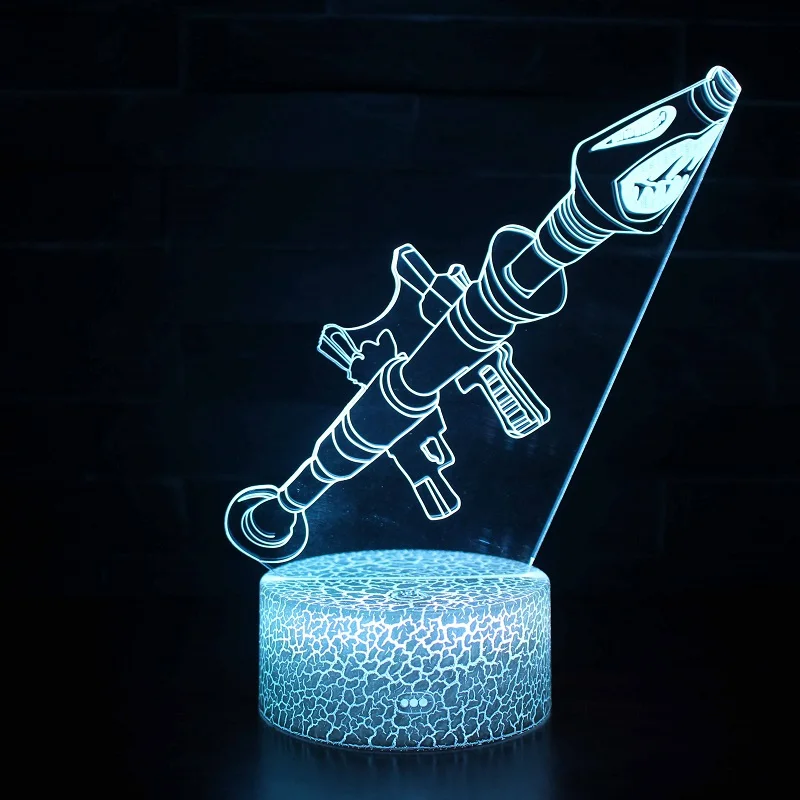 

AK47 Gun 7 Color Change Usb Led Light Lovely cartoon children's toys Children's room decoration 3D night light