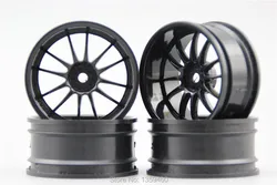 4pcs 1/10 Touring&Drift  Wheel Rim H12S1NK(Material Black) 6mm offset  fits for 1:10 Touring&Drift Car 1/10 Rim 10130