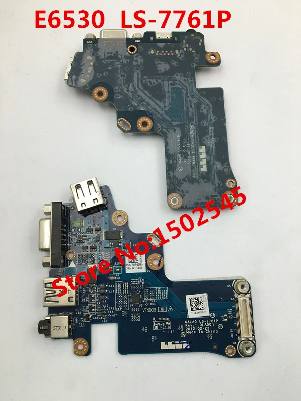 Miễn phí vận chuyển genuine original laptop usb bảng giao diện cho dell e6530 âm thanh board vga ban board usb ls-7761p 07 trkr