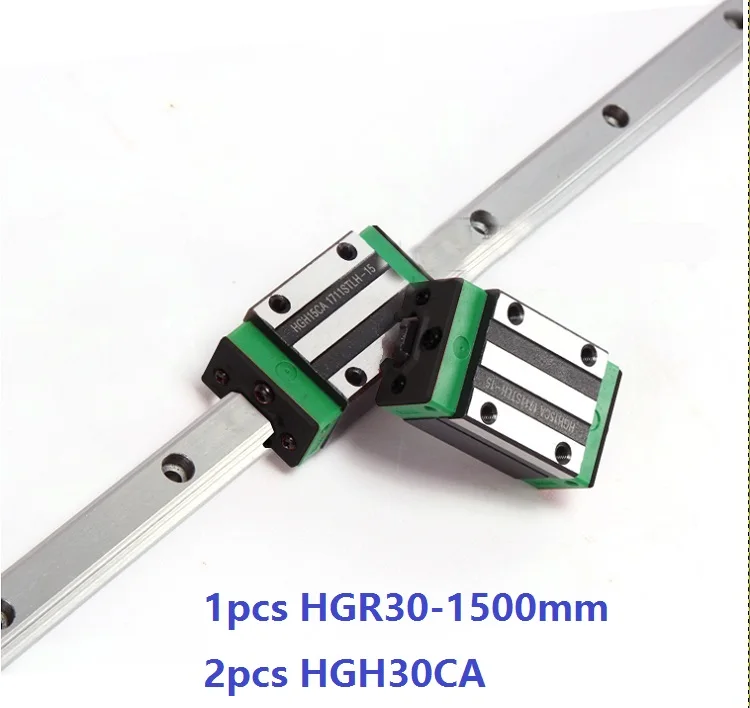 

1pcs linear guide rail HGR30 1500mm + 2pcs HGH30CA linear narrow blocks for CNC router parts Made in China