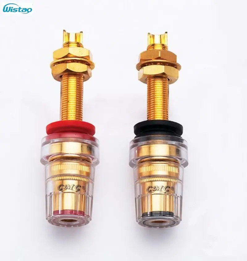 Удлиненный терминал оригинальный US CMC 858-L акустические терминалы усилитель медь позолоченный общая длина 64 мм красный и черный