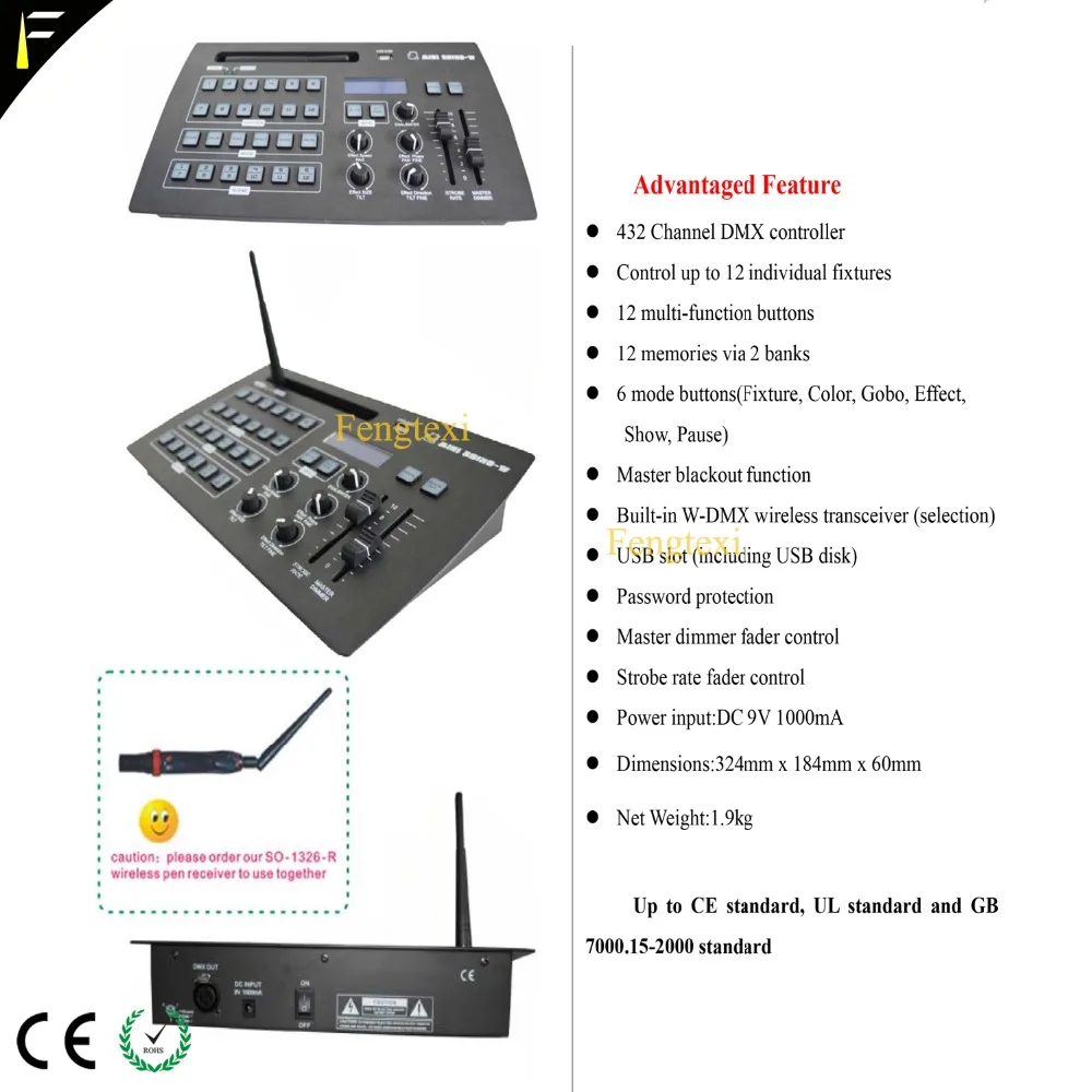 432 Channels DMX512 Light Show Build Controller 432CHS Dj Disco Stage Light Command Light Dimmer Console