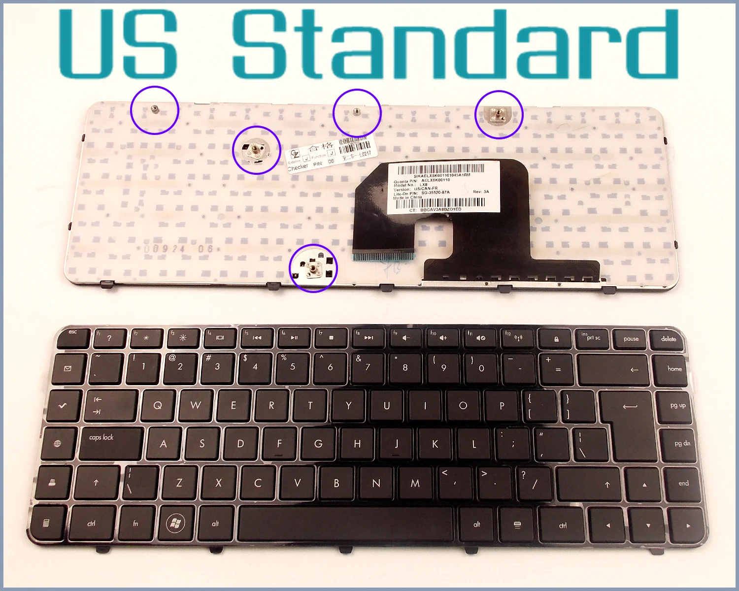 US English Version Keyboard for HP Pavilion DV6-3000 DV6-3129NR DV6-3130 DV6-3130US DV6-3100 DV6T-3000 DV6Z-3000 Laptop