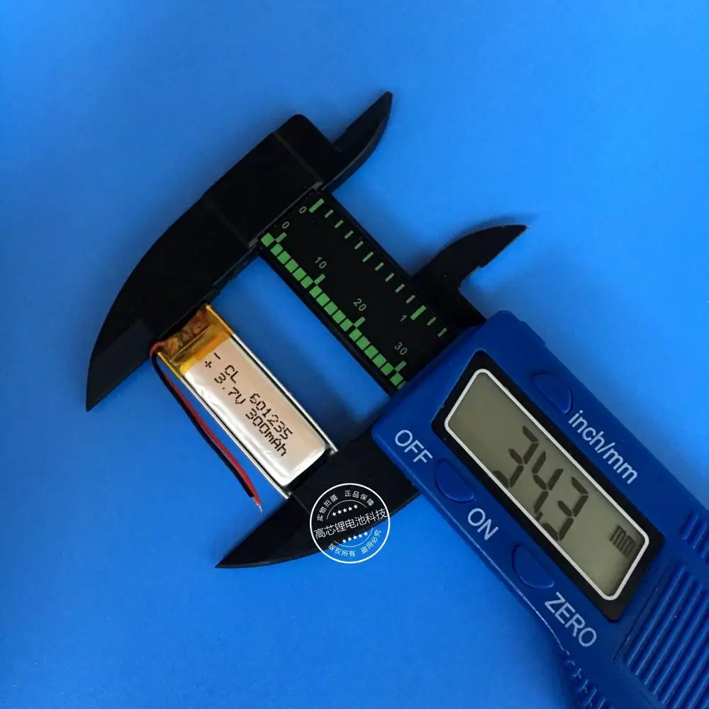 Bateria de lítio polímero 3.7v 601235 300mah, para gravação, caneta para leitura, mp3, mouse, aço recarregável li-íon