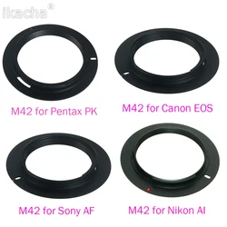 M42 Parafuso Camera Lens Mount Anel Adaptador, Acessórios para Sony AF, Minolta, Alpha, Canon, EOS, Nikon, AI, Pentax, PK