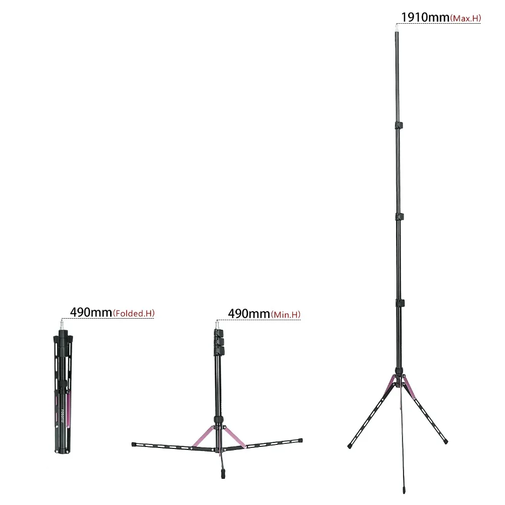 Fosoto FT-190 фиолетовый алюминиевый штатив 1/4 винт софтбокс для фотостудии фотографическое освещение софтбокс видео вспышка зонтик
