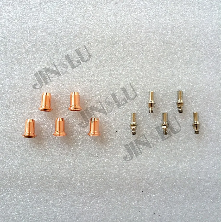 PT-40 PT-60 IPT60 Plasma Cutting Torch Consumables 10PCS Contact Tip ( 0.9/1.1mm ) & Electrode