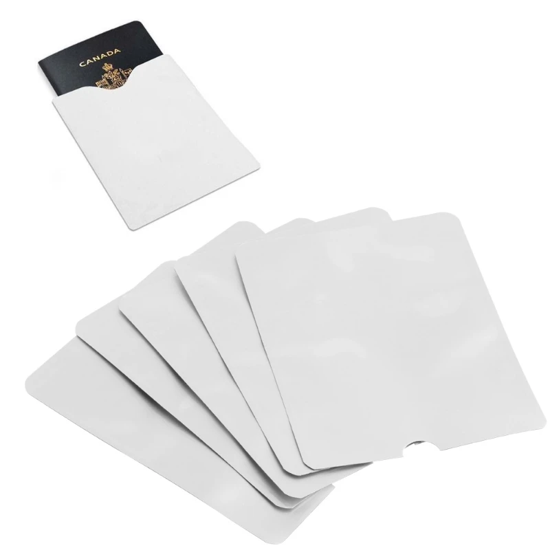 5Pcs/Lot Solid Passport Secure Sleeve Holder Anti Scan RFID Blocking Protector Cover Photo Cover